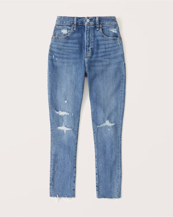Curve Love High Rise Super Skinny Ankle Jeans | Abercrombie & Fitch (US)