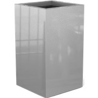 Darwin Tall Rectangular Planter - 60" x 24" x 42" - Silver (Metallic) | Jay Scotts | Plant Addicts