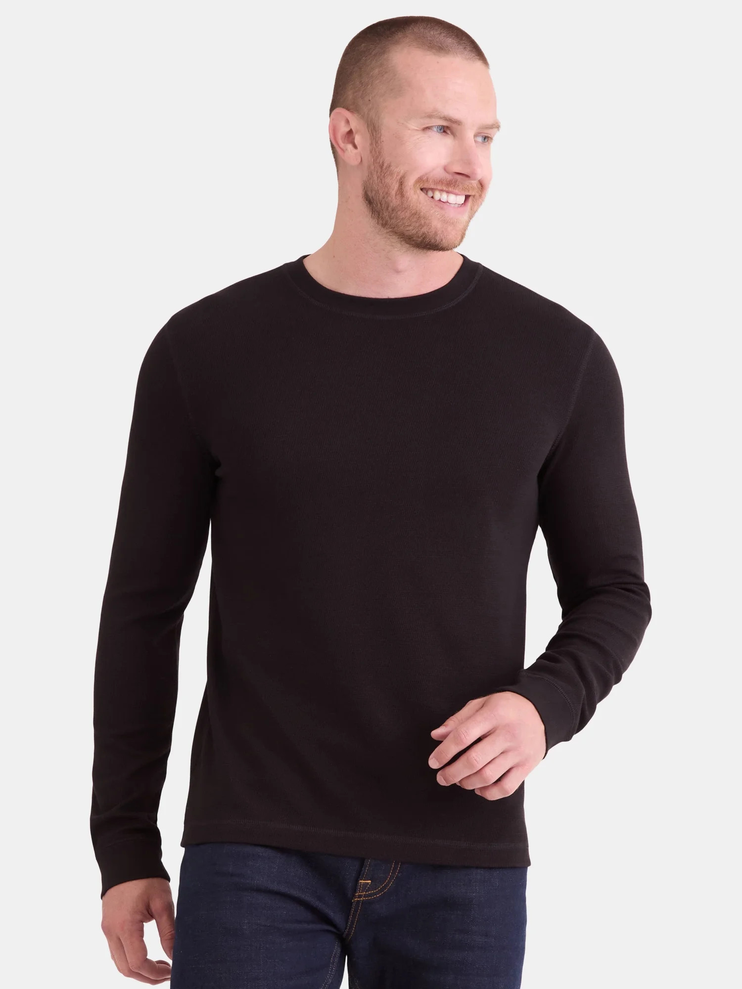 George Men's and Big Men's Slub Texture Thermal Shirt with Long Sleeves, Sizes XS-3XL | Walmart (US)