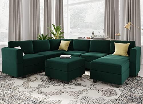 Belffin Modular Sectional Sofa with Storage Seat Oversized U Shaped Couch with Reversible Chaise ... | Amazon (US)