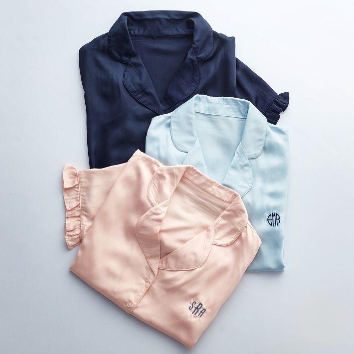 Ruffle Sateen Short Pajamas | Mark and Graham