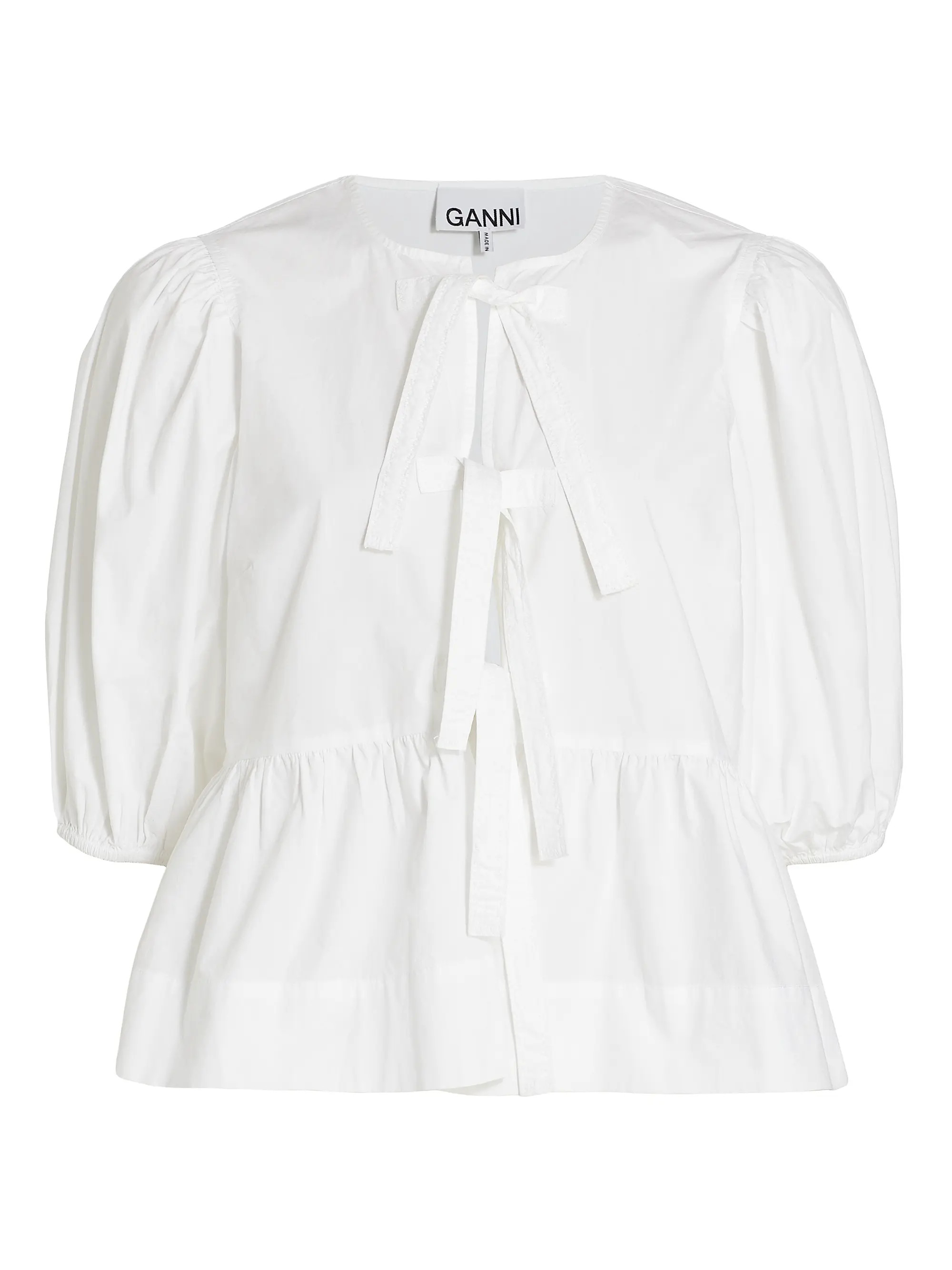Cotton Poplin Peplum Blouse | Saks Fifth Avenue