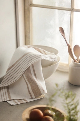 Lithuanian Linen Dish Towel, Market Stripe | Anthropologie (US)