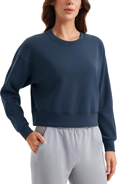 CRZ YOGA SoftAura Crewneck Sweatshirts | Amazon (US)