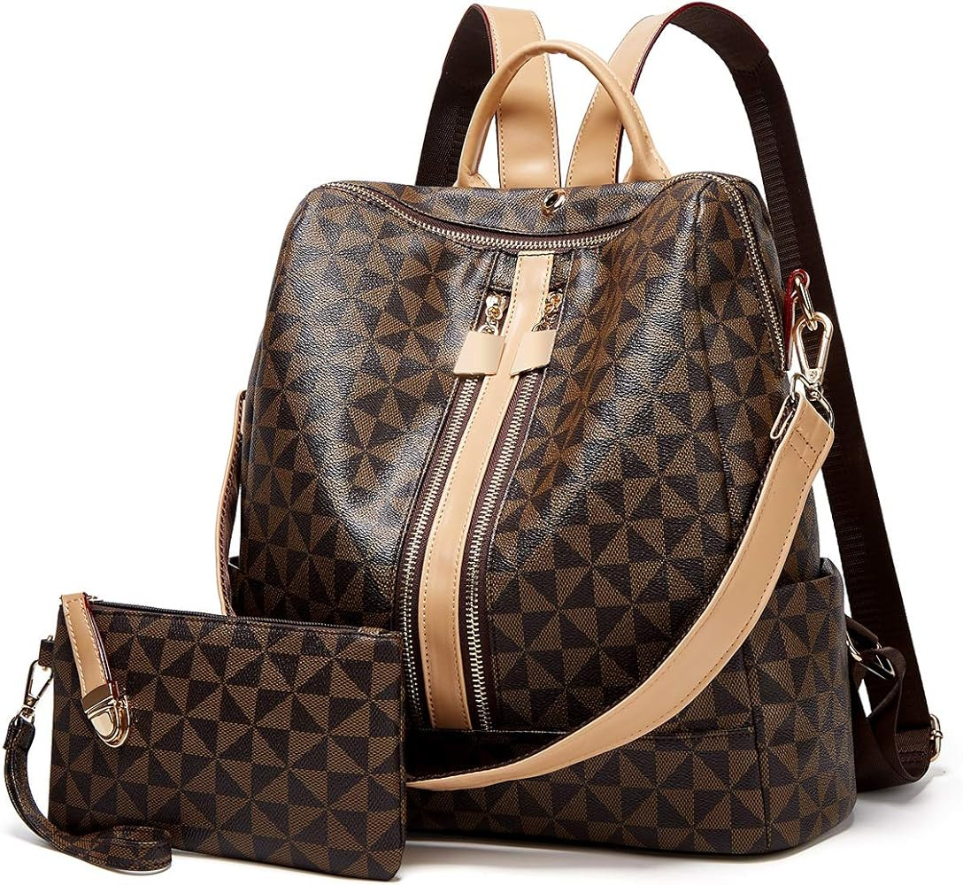 Makes Backpacks for Women Fashion PU Leather Bag Design Convertible Satchel Bag Travel Backpack H... | Amazon (US)