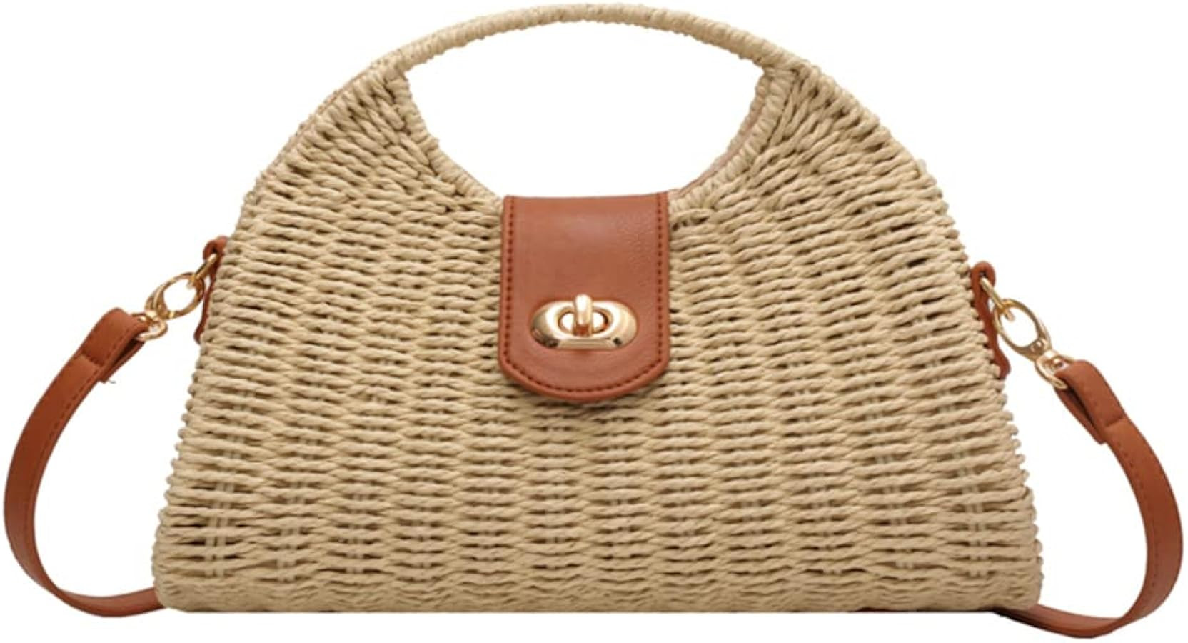 DKIIL NOIYB Straw Crossbody Bag Beach Bags for Women, Woven Rattan Straw Bag Top Handle Beach Bag... | Amazon (UK)