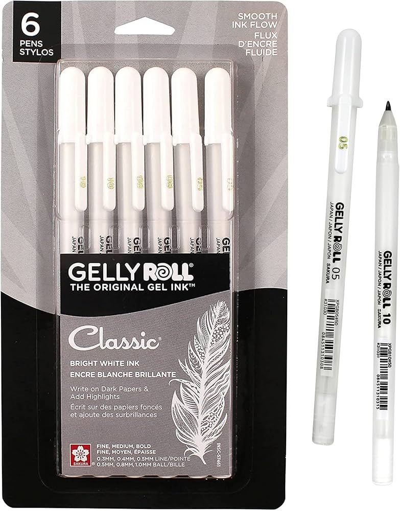 SAKURA Gelly Roll Gel Pens - Fine, Medium & Bold Tip Ink Pens for Journaling, Art, or Drawing - C... | Amazon (US)