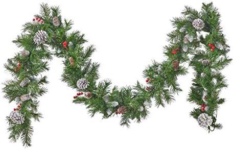 Christopher Knight Home 307392 9-Foot Mixed Spruce Pre-Lit Clear LED Artificial Christmas Garland... | Amazon (US)