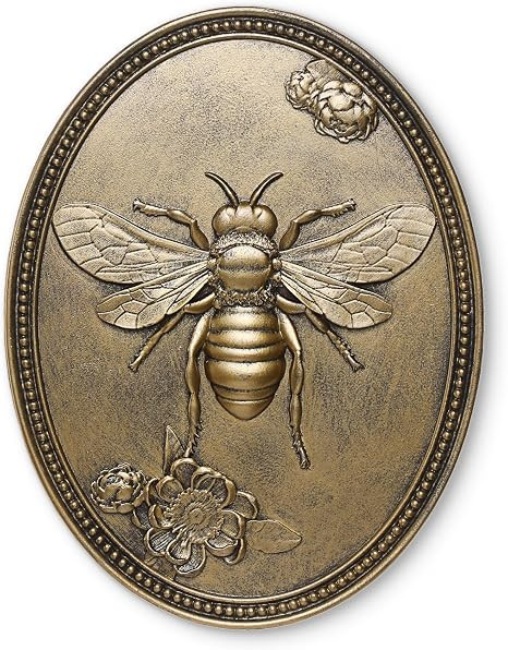 Newinhome Vintage Bee Wall Sculpture, Antique Wall Decor, Hanging Decoration with Embossed Bee De... | Amazon (US)