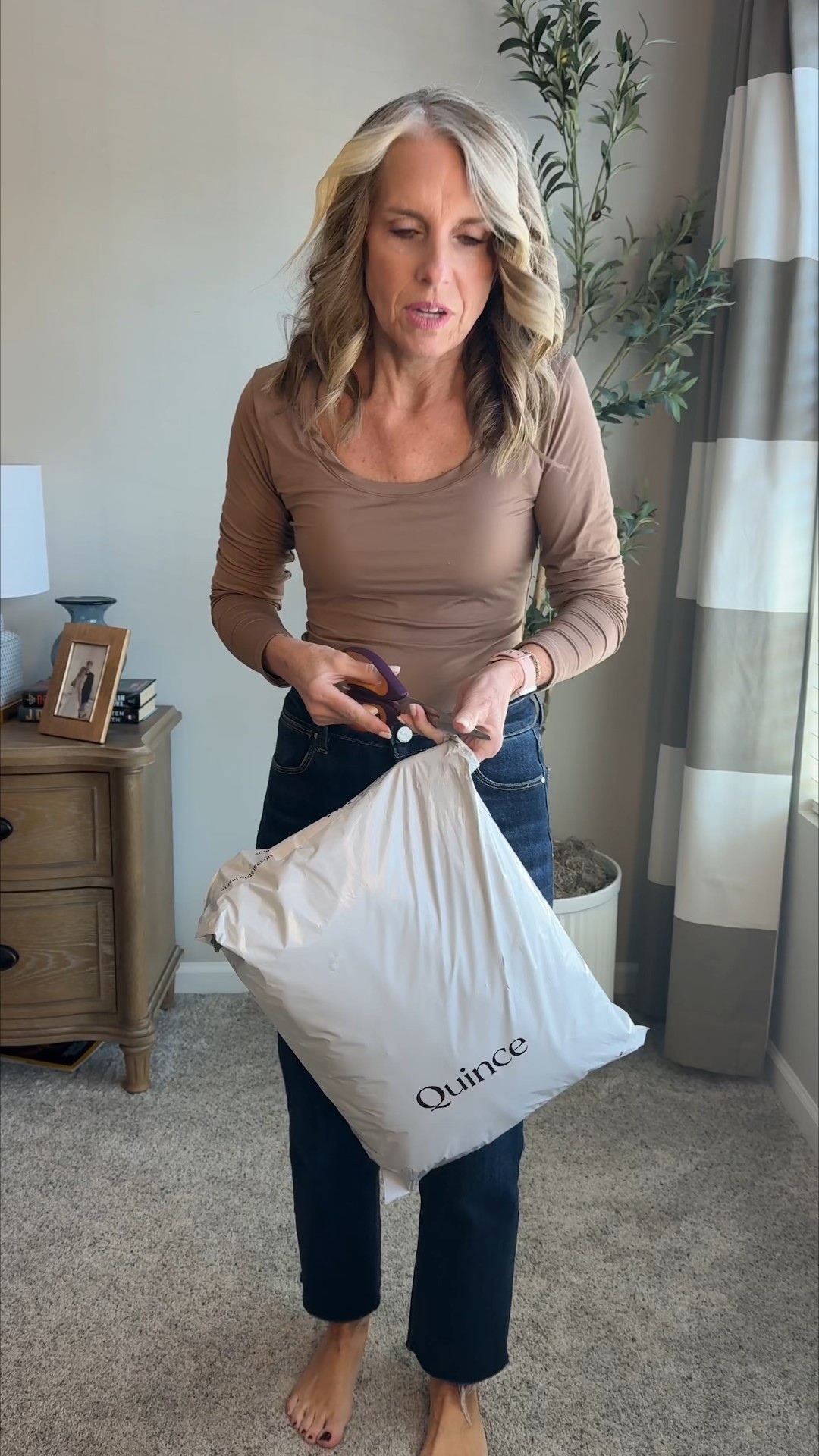 Quince cashmere long cardigan. Mid/high rise jeans with good stretch that don’t stretch out 

#LTKFindsUnder100 #LTKOver40