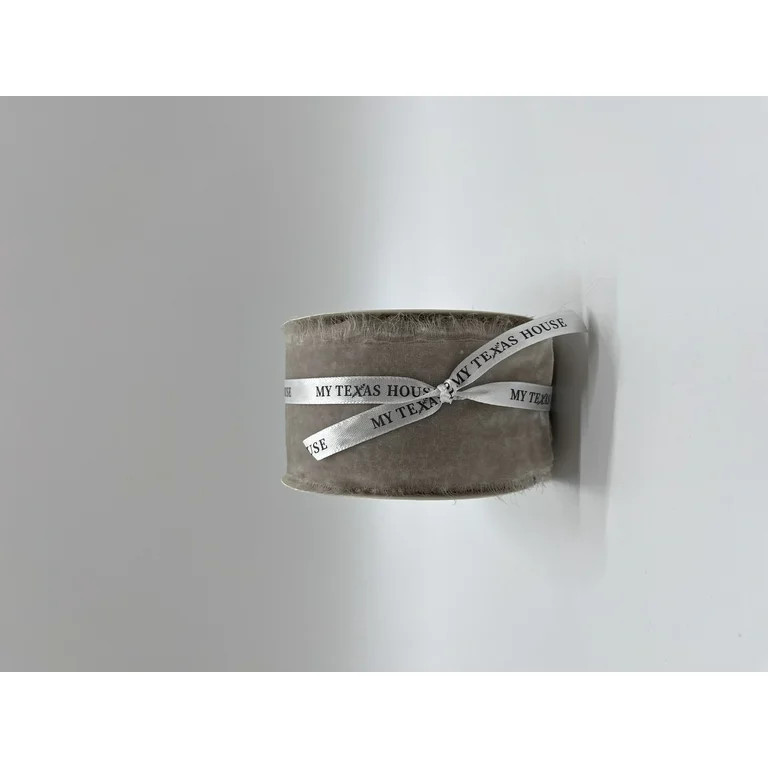 Taupe Frey Edge Christmas Ribbon, 12 foot, by My Texas House | Walmart (US)