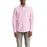 Levi's Men's Classic One Pocket Long Sleeve Button Up Shirt, Powder Pink, Small | Amazon (US)
