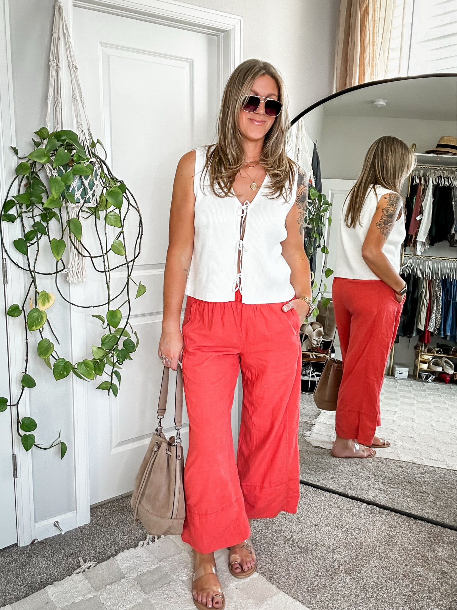 Large top, medium pants, 11 sandals 

Tall, midsize, spring break 

#LTKStyleTip #LTKMidsize #LTKOver40