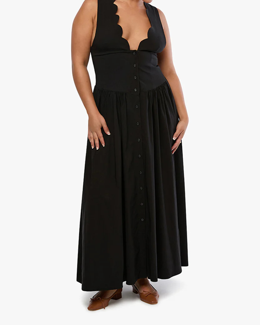 Button Front Scallop Dress | We Wore What