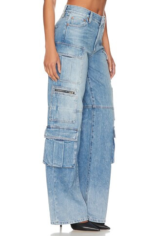 Alice + Olivia Cay Baggy Cargo Jean in Brea Blue from Revolve.com | Revolve Clothing (Global)