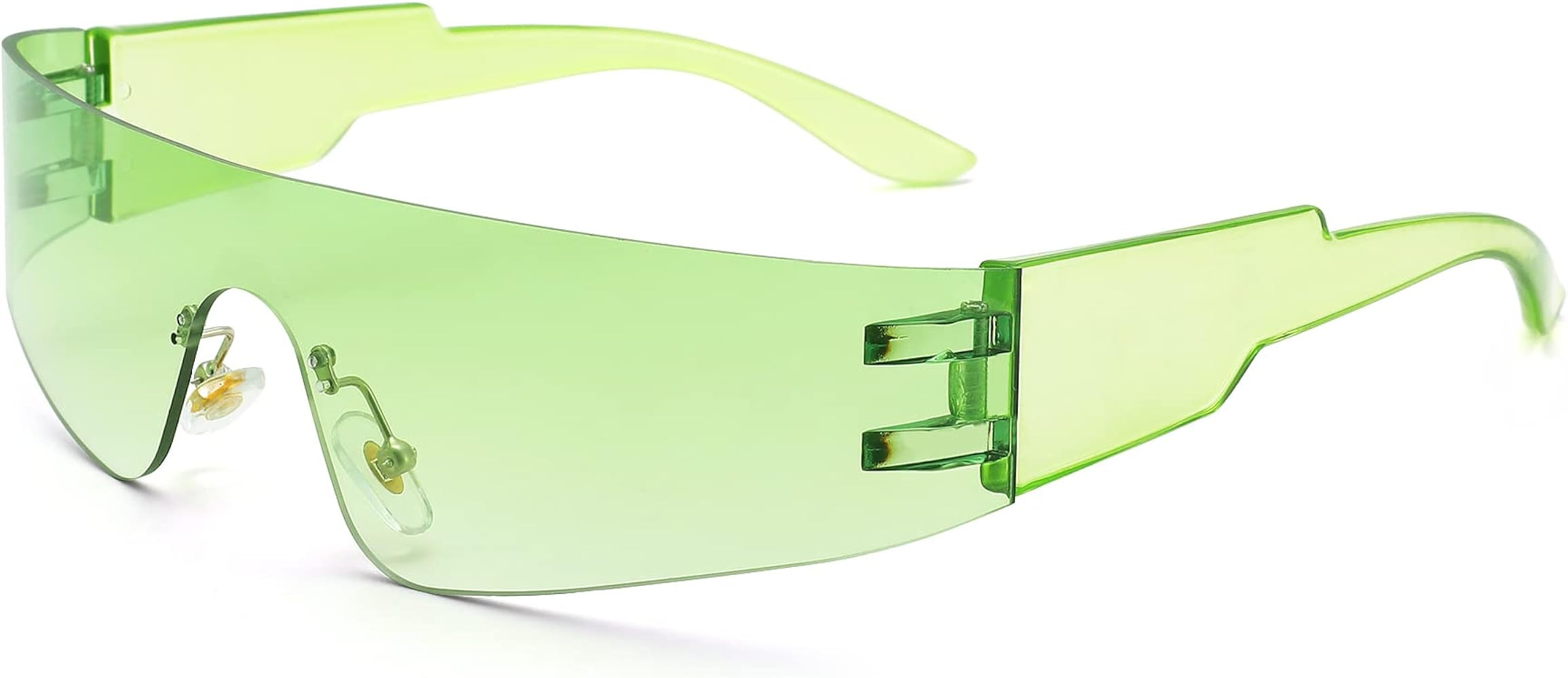 COASION Wrap Around Sunglasses for Women Men Trendy Rimless Futuristic Shades Y2k Shield Flat Top... | Amazon (US)