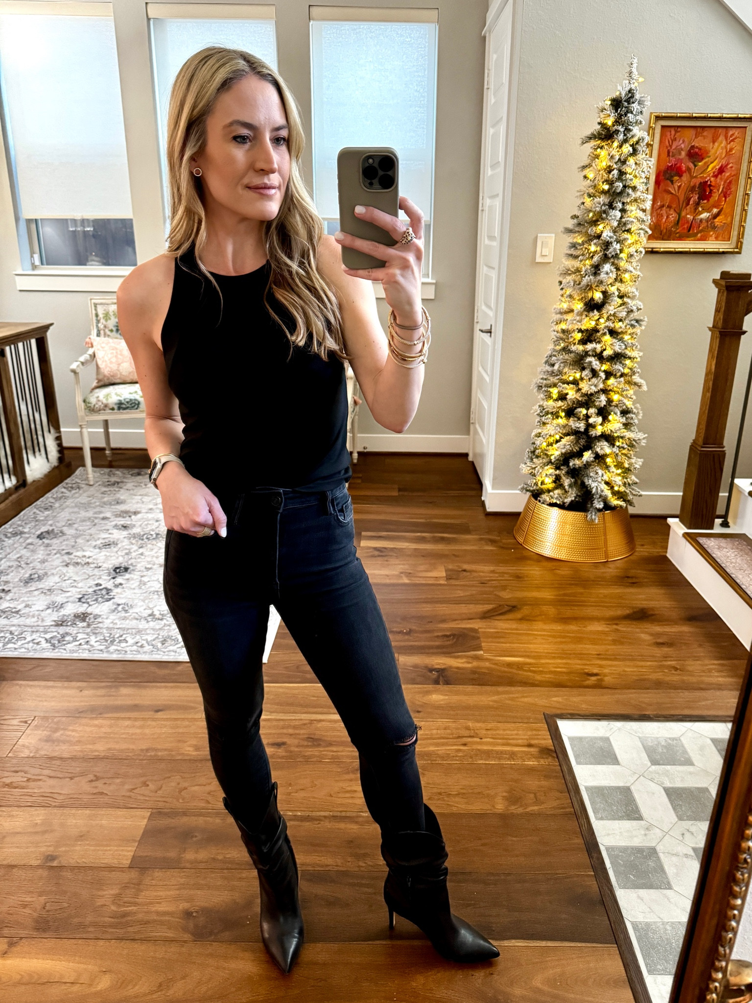 ✨On Sale✨

The Vici site is 35% off using code SAVE35 - these jeans have become my go to black jeans and are TTS. 

The Nine West site is up to 70% off and all of the linked boots and booties are majorly discounted! This brand is always TTS for me and one of my top fave shoe brands for heels and boots. 

#everypiecefits

Winter outfit
Distressed jeans 
Black jeans 
Talk boots
Over the knee boots 
Knee high boots
All black outfit 


#LTKShoeCrush #LTKOver40 #LTKSaleAlert