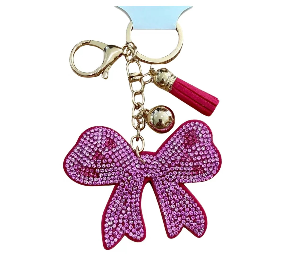 Bling Bag Charm with Keychain, Fashion Accessory for Keys, Purse, Back | The Gold Blush