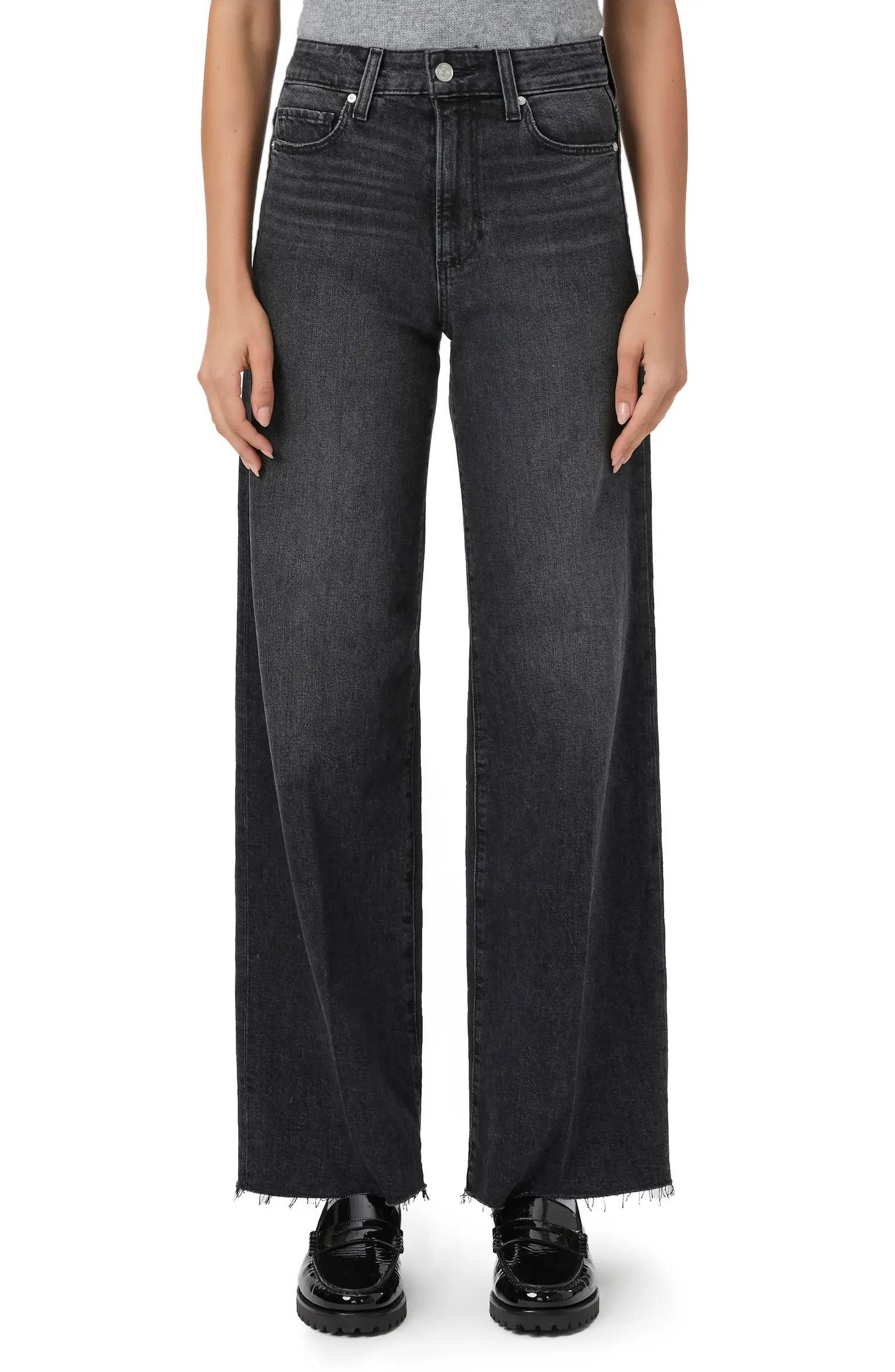 Anessa Raw Hem High Waist Wide Leg Jeans | Nordstrom