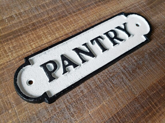 On Sale  Large Solid Cast Iron PANTRY Sign Metal Vintage | Etsy | Etsy (US)