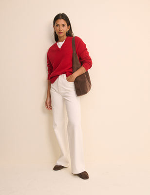 Ecru High Rise Soho Wide Jeans | Nobody's Child