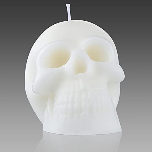 Large Skull Figure Image Candle Spooky Candle Holder Skeleton Head Candle Soy Wax Candles Home De... | Amazon (US)