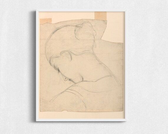 Collaged Sketch of Amelia  Minimalist Vintage Art Print | Etsy | Etsy (US)