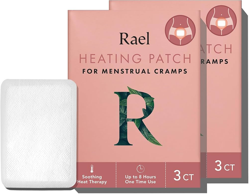 Rael Heating Pad, Herbal Heating Patches - Period Heating Pads for Cramps, Heat Therapy, Ultra Th... | Amazon (US)