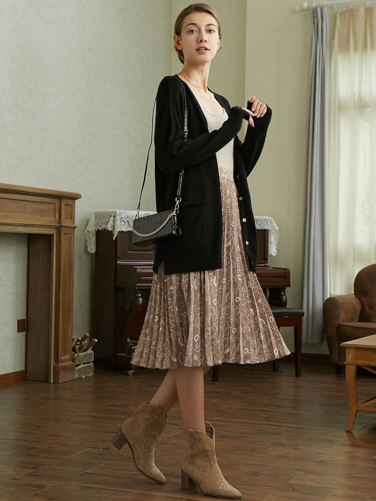 MOTF PREMIUM CASHMERE BLEND DROP SHOULDER CARDIGAN | SHEIN