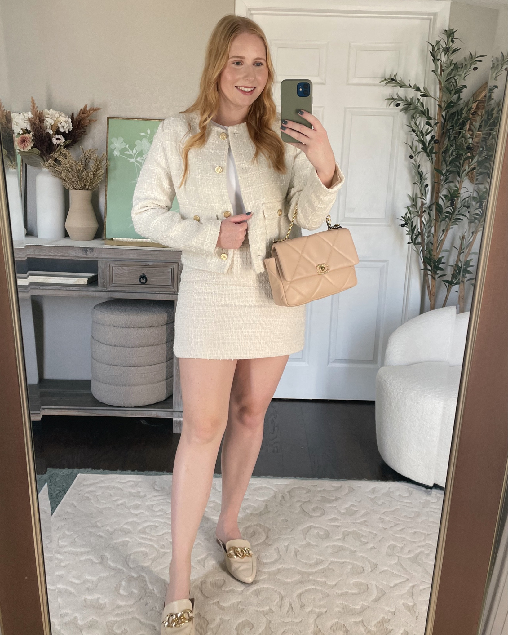 Tweed lady jacket with tweed mini skirt outfit idea for fall 

#LTKSeasonal #LTKmidsize #LTKSale