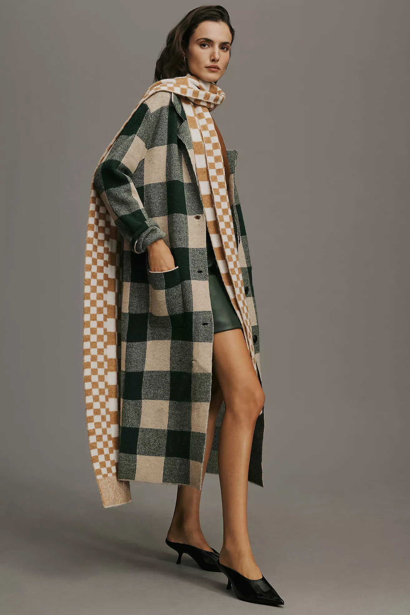John + Jenn Plaid Sweater Coat | Anthropologie (US)