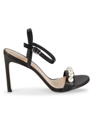 Juliette 75MM Embellished Leather Sandals | Saks Fifth Avenue OFF 5TH