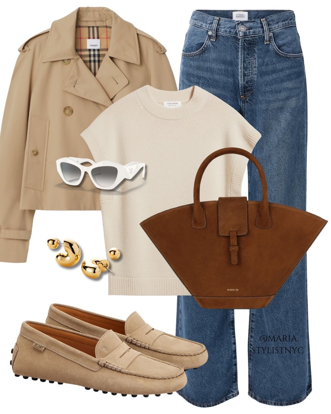 Cropped trench coat, jeans, loafers outfit ✨

#LTKStyleTip #LTKSeasonal