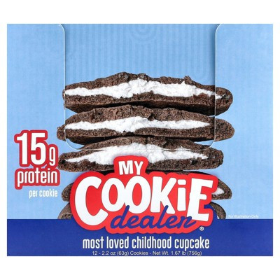 My Cookie Dealer Protein Protein Cookie, Most Loved Childhood Cupcake, 12 Cookies, 2.2 oz (63 g) Each | Target