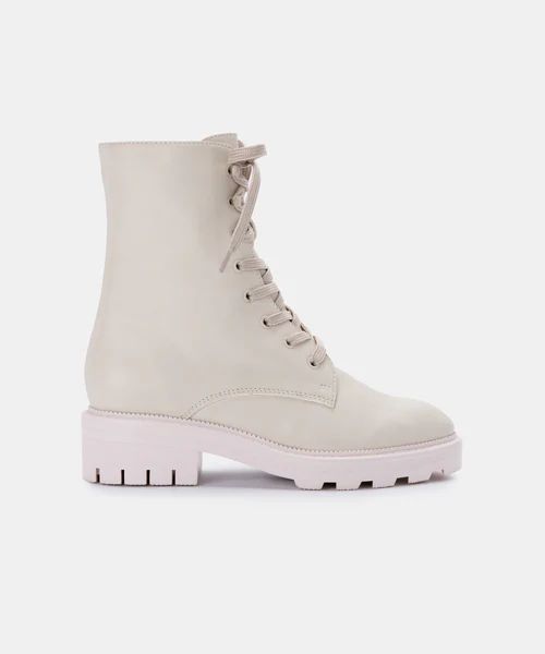 LOTTIE BOOTS IN IVORY LEATHER | DolceVita.com