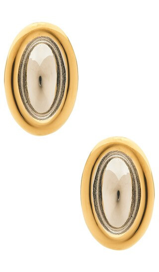 Galley Los Angeles Ash Stud Earrings in Metallic Gold. | Revolve Clothing (Global)
