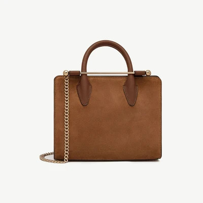 Mini Tote - Tan Suede | Strathberry