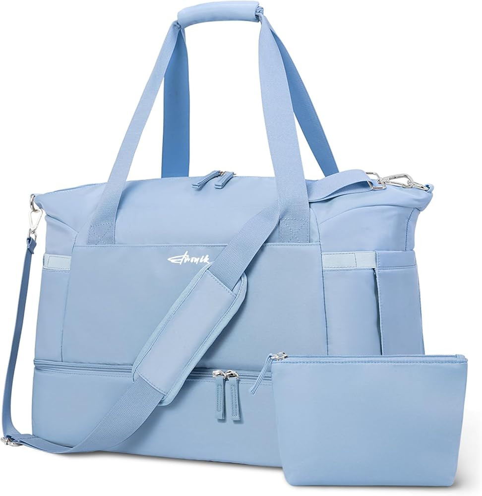 Gym Bag for Women, Personal Item Travel Bag with Shoes Compartment for Trip | Amazon (US)