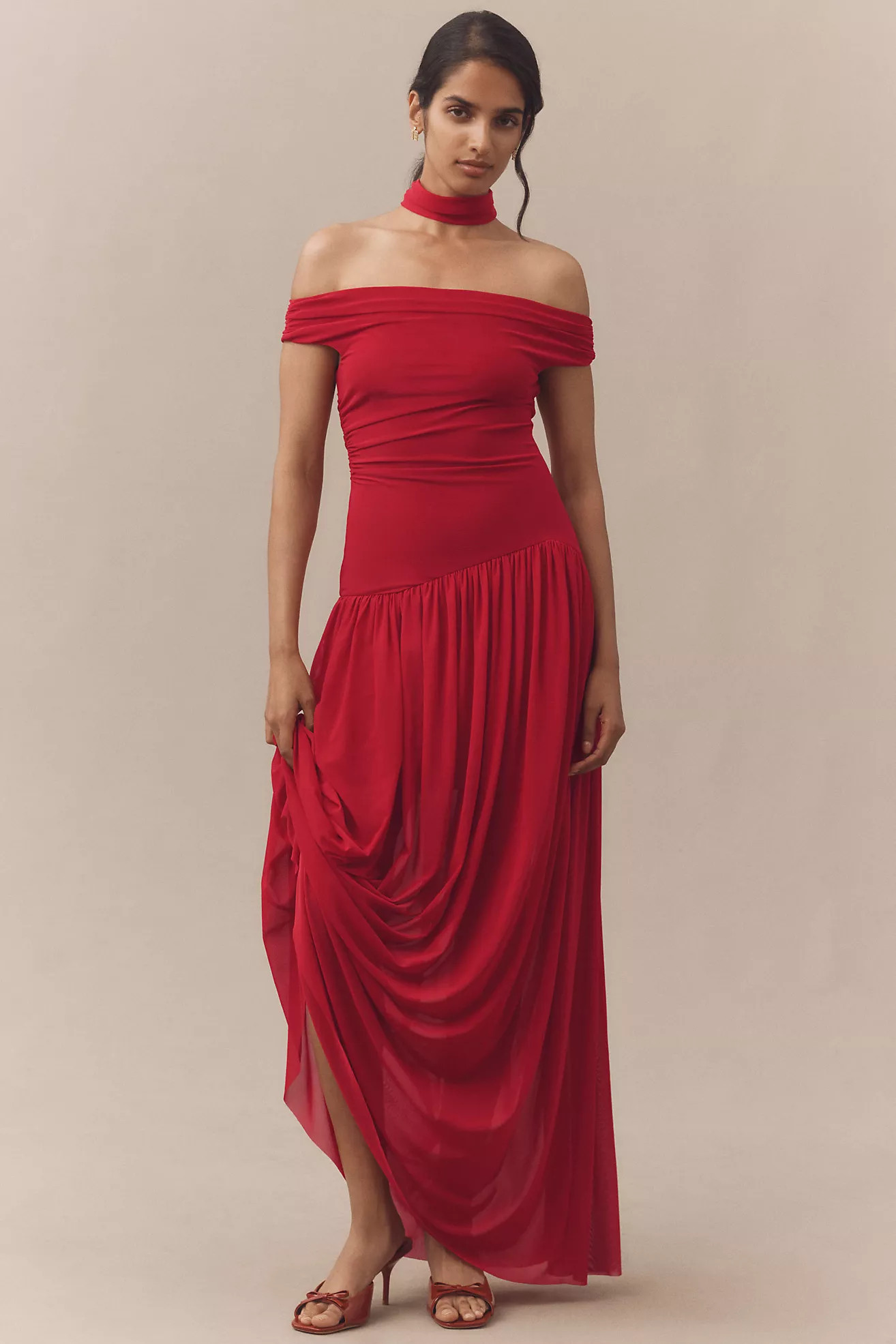 BEC + BRIDGE Deija Off-Shoulder Drop-Waist Maxi Dress | Anthropologie (US)