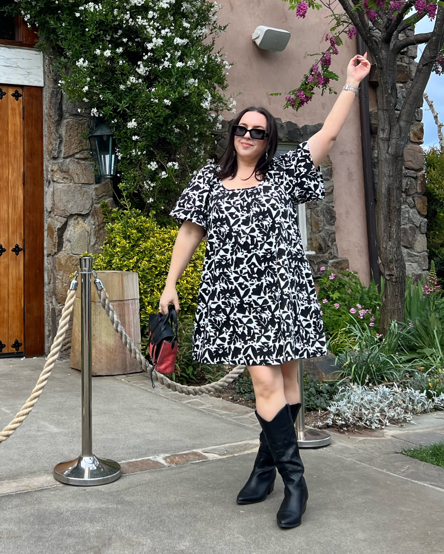 Wine tasting outfit / wine country outfit / western boots / black cowboy boots / cotton dress / summer dress / summer outfit / country concert outfit 

#LTKShoeCrush #LTKFindsUnder50 #LTKMidsize