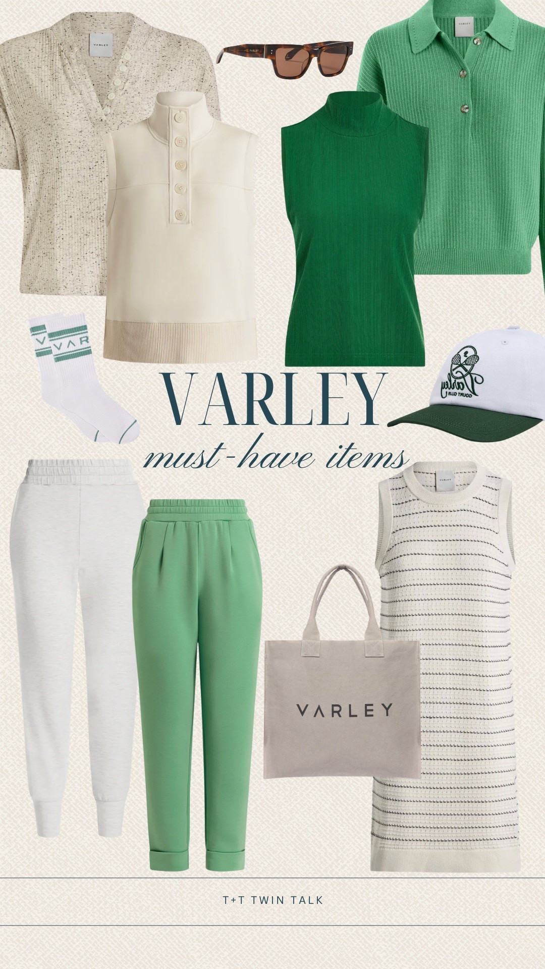 We’re loving these fresh greens and neutrals from Varley. We added sunglasses, a hat, and a tote for a sporty touch, with socks to complete the set. These pieces are perfect for running errands or a casual day out.

#LTKOver40 #LTKMidsize #LTKSeasonal