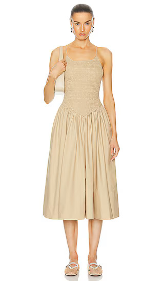 by Marianna Armanda Poplin Midi Dress in Khaki | Revolve Clothing (Global)