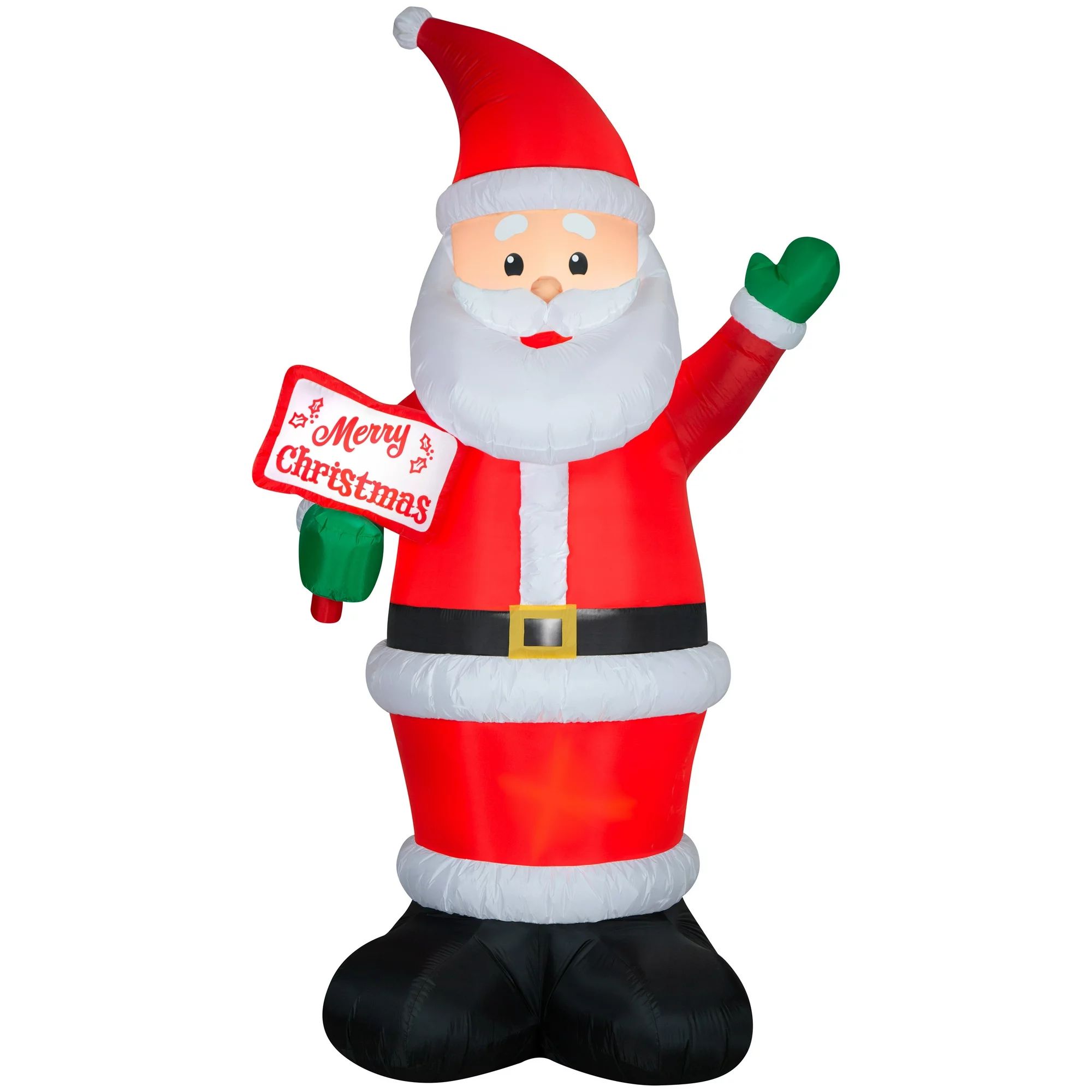 Airblown Inflatables Christmas 10 Foot Santa with Merry Christmas Sign | Walmart (US)
