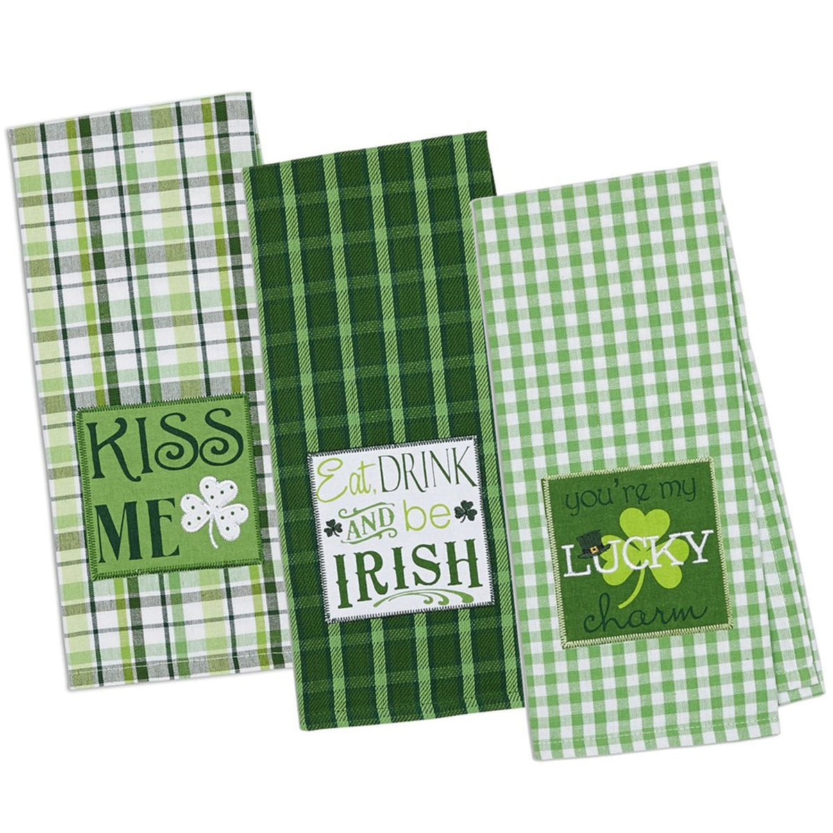 St. Patrick's Day Kiss Me I'm Irish Set of 3 Tea Towels | Pier 1 Online