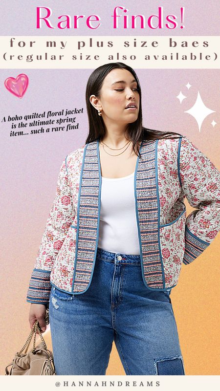 2024 Fashion trend: Quilted jacket with feminine prints 💕

I scroll through tons of shopping site everyday but this quilted jacket really stand out!

Feminine, romantic with a dash of romantic boho vibes but not too much - it’s the ultimate fashion item this year ❤️

This jacket is here to elevate ANY looks but a simple LBD to a casual white top ❤️

#LTKmidsize #LTKworkwear #LTKplussize