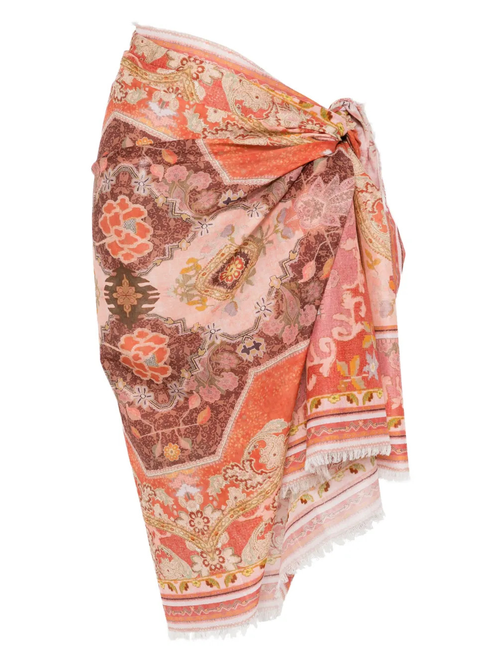 ZIMMERMANN Printed Cotton Pareo | Pink | FARFETCH | Farfetch Global