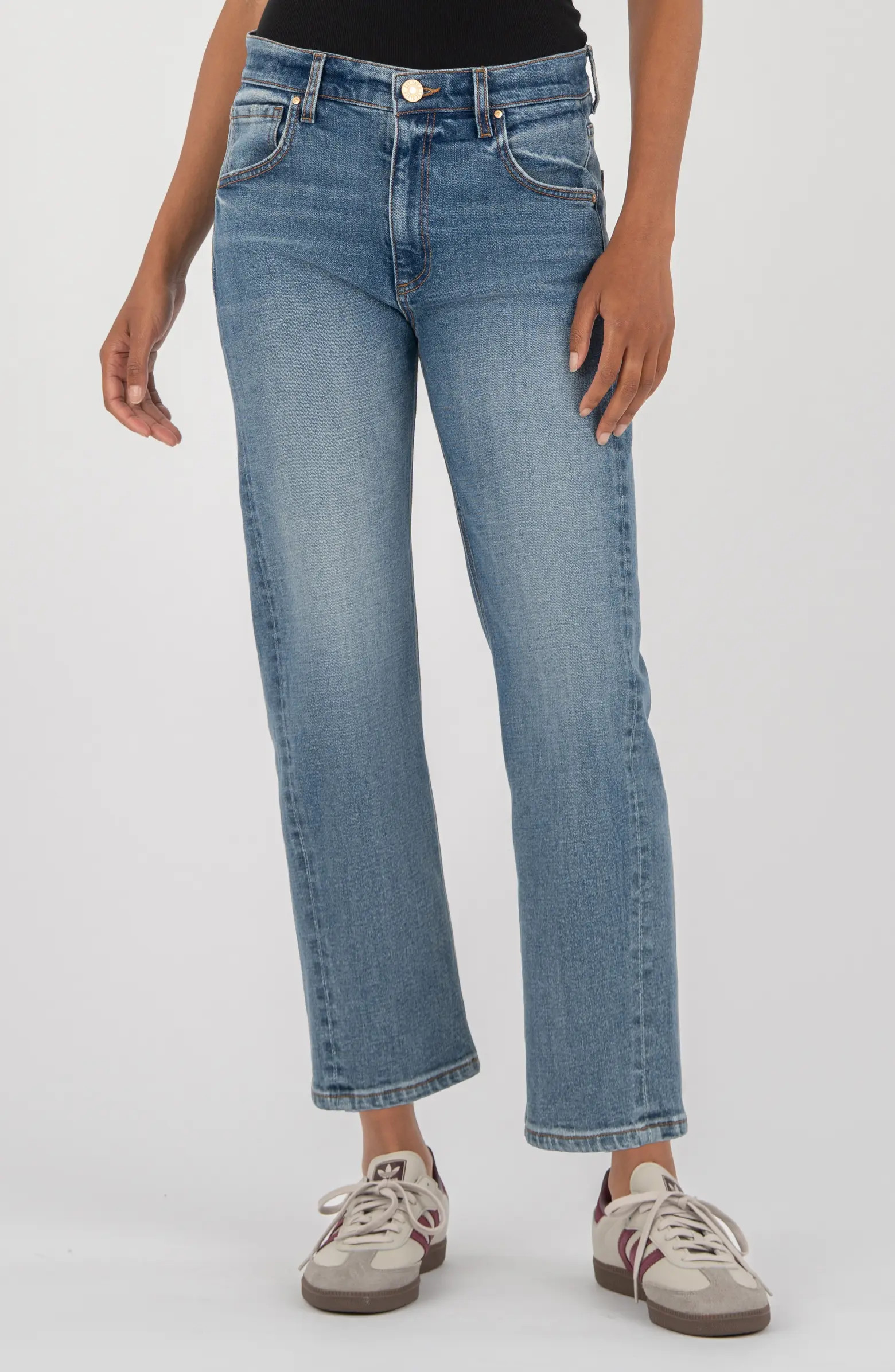 Kit Mid Rise Ankle Baggy Straight Leg Jeans | Nordstrom