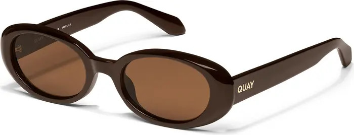 Felt Cute 52mm Gradient Small Oval Sunglasses | Nordstrom