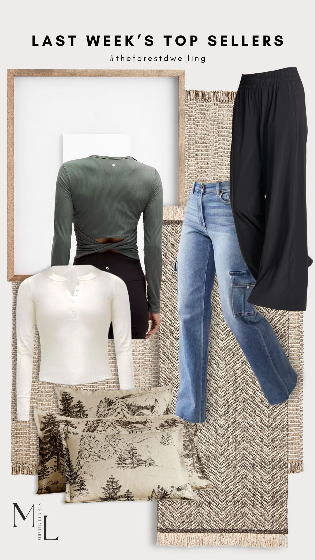 Sharing last week's top sellers. These jeans are so good, I love the wide leg and the cargo pockets. The Wheatley runner is a personal fave, it works great is high traffic areas. Long sleeve tops are from lululemon, they sit perfectly at the waist. 

 #LTKActive #LTKHome #LTKStyleTip