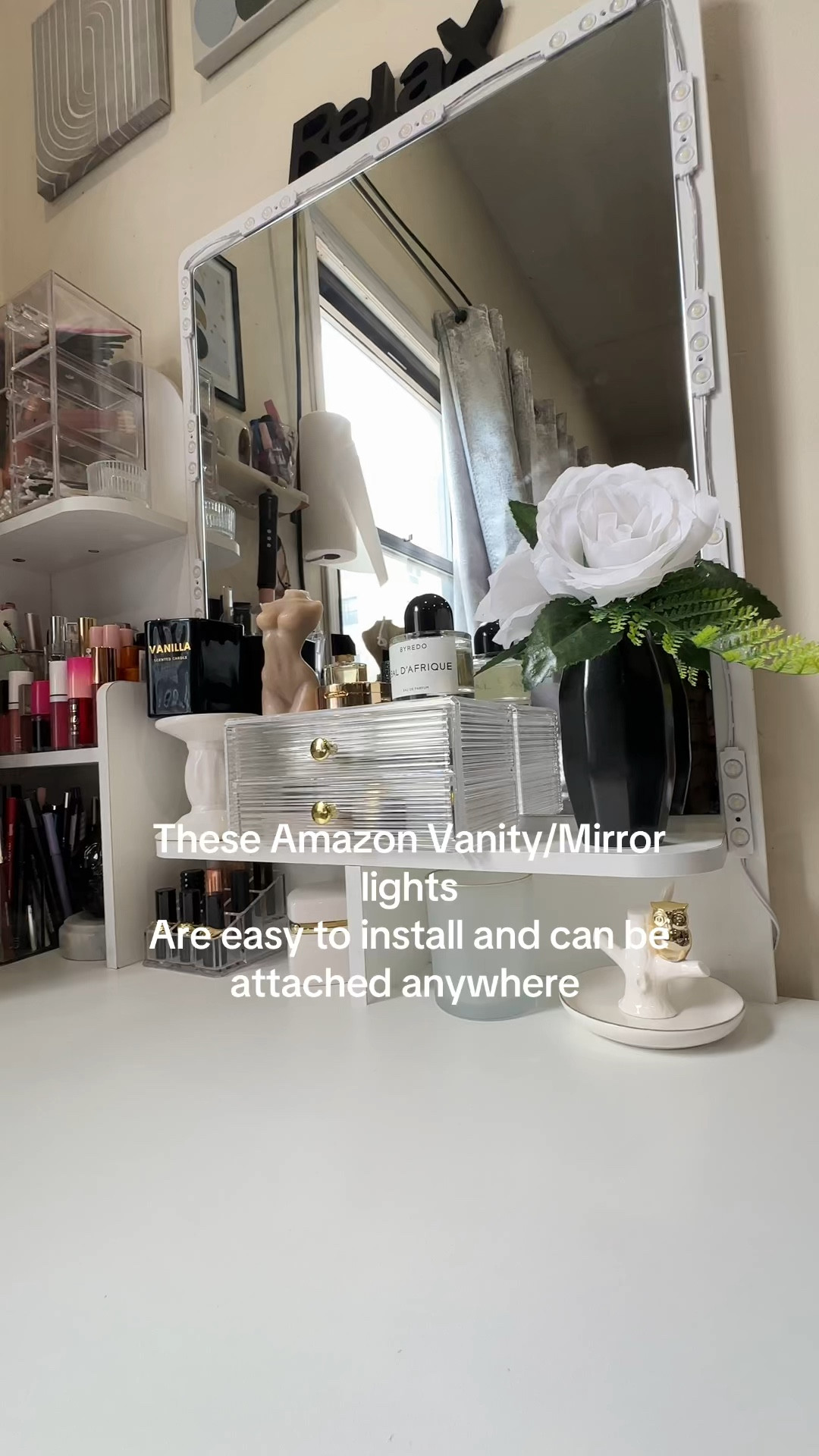 Easy to install LED vanity mirror lights.  You can adjust the brightness level and attach them anywhere.





#LTKBeauty #LTKWatchNow #LTKGiftGuide